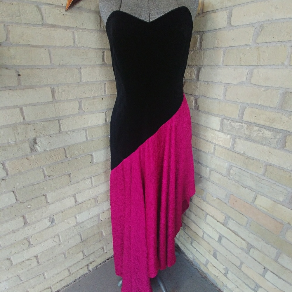 Vintage 1980's Strapless Gown